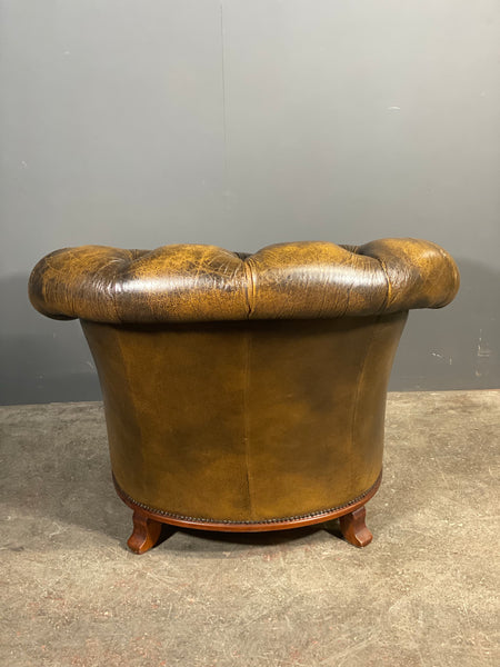 Vintage Leather Chesterfield Armchair