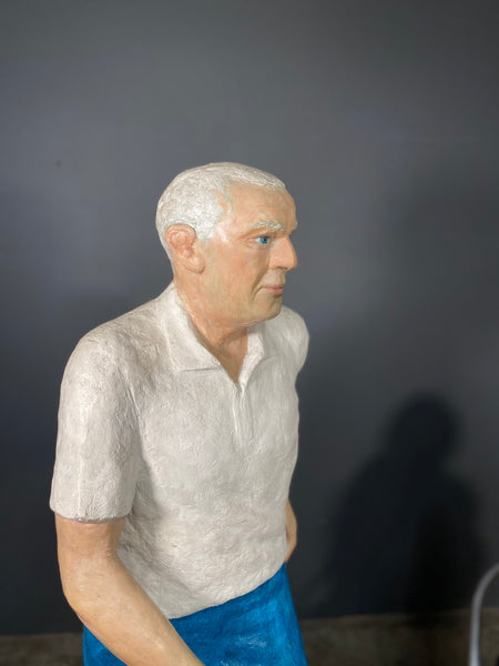 Life Size Fibreglass Sculpture's Of Man And Women By Paul Williams