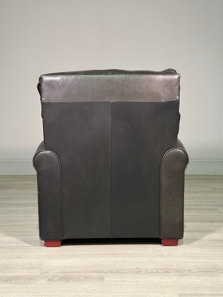 Black Leather Danish Armchair c.1980’s