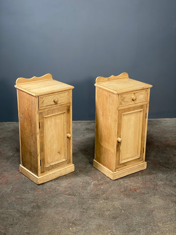 Pair Of Early 20th Century Pine Bedside Cabinets