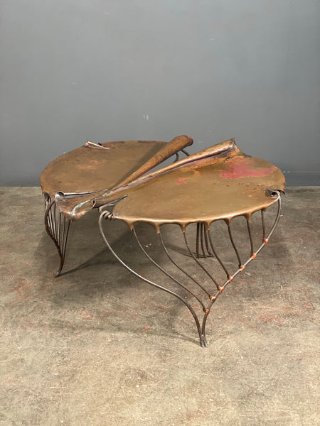 Unique Wrought Iron Copper Coffee Table