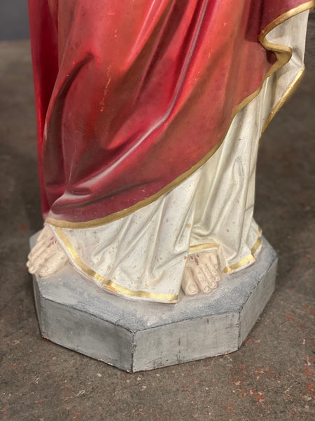 Large Statue Of The Sacred Heart of Jesus Christ c1963