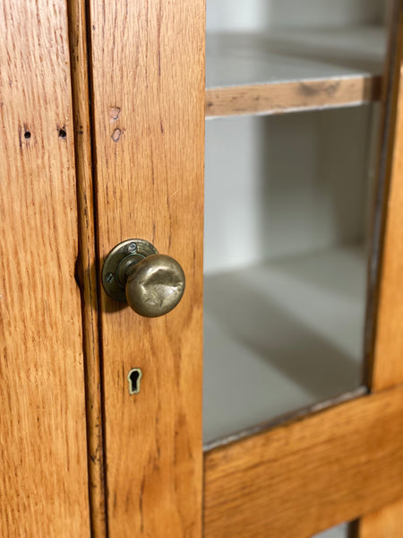 Antique School Lab Display Cabinet