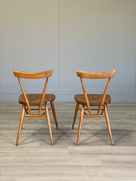 Pair Of Adult Ercol Stacking Chairs