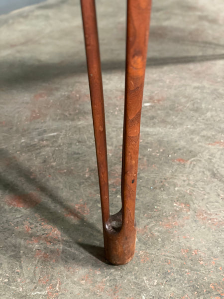 Mid Century Rosewood Veneer Tripod Coffee Table