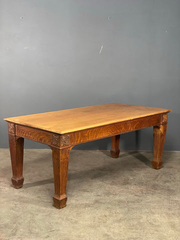 Oak Library Table By Jones Moss & Co