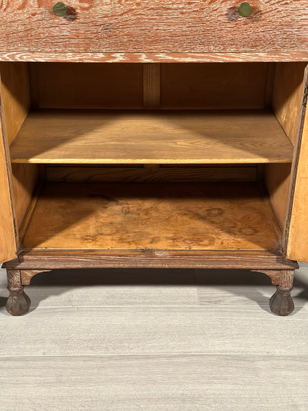 Limed Oak Art Deco Cabinet