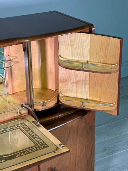 A Mid Century Walnut Cocktail Cabinet By Beautility