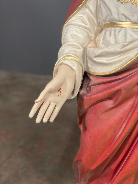 Large Statue Of The Sacred Heart of Jesus Christ c1963