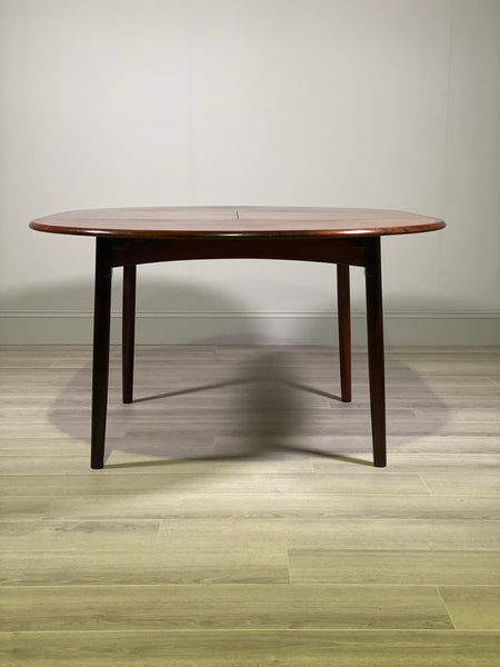 Mid Century Danish Rosewood Extending Dining Table