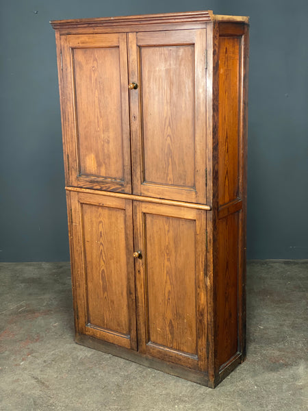 Victorian Pitch Pine Church Cupboard