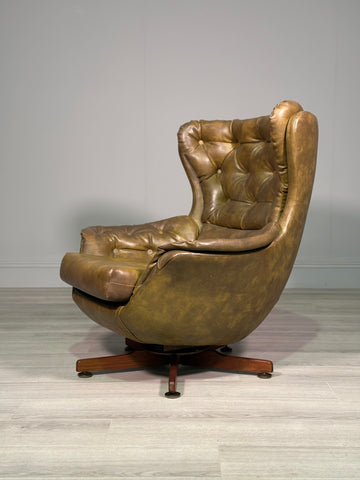 Mid 20th Century Danish Leather Egg Chair