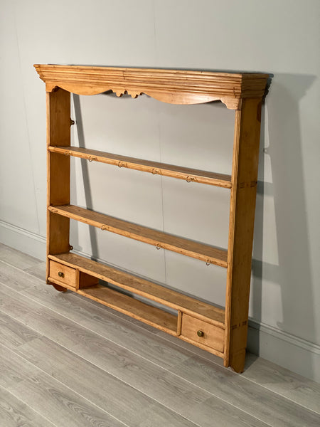19th Century Pine Kitchen Wall Rack