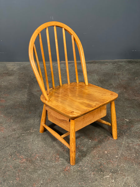 Small Ercol Nursing Chair With Drawer