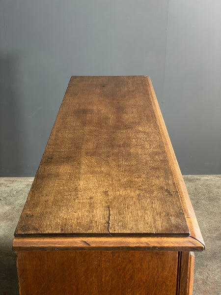 Large Victorian Oak Open Bookcase