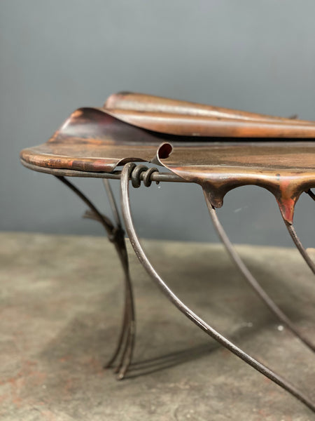 Unique Wrought Iron Copper Coffee Table