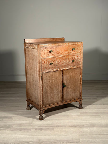 Limed Oak Art Deco Cabinet