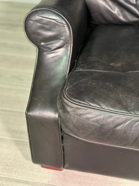 Black Leather Danish Armchair c.1980’s