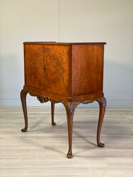 Mid 20th Century Burr Walnut Cocktail Cabinet