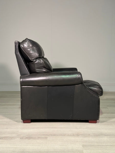 Black Leather Danish Armchair c.1980’s
