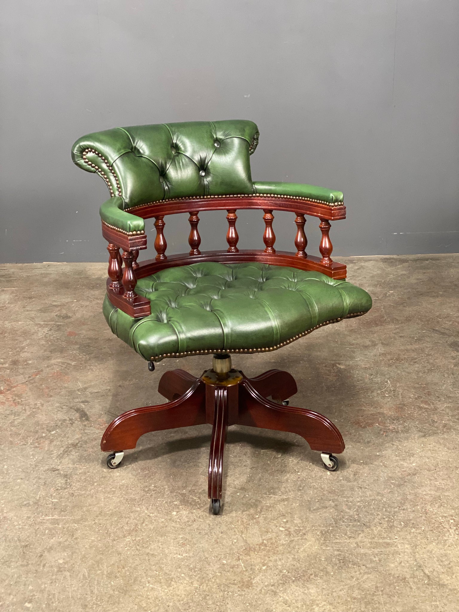 Vintage Chesterfield Captains Desk Chair