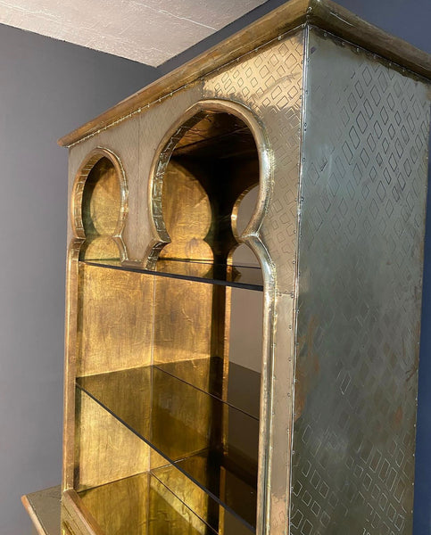 Rare Rodolfo Dubarry Large Brass Cabinet c1970