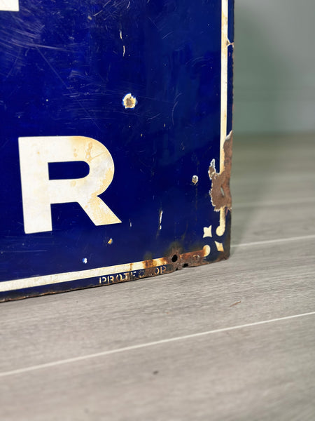 Large Vintage Enamel Newsagent Sign