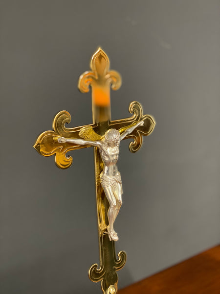Vintage Large Brass Church Altar Cross