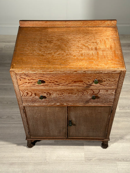 Limed Oak Art Deco Cabinet
