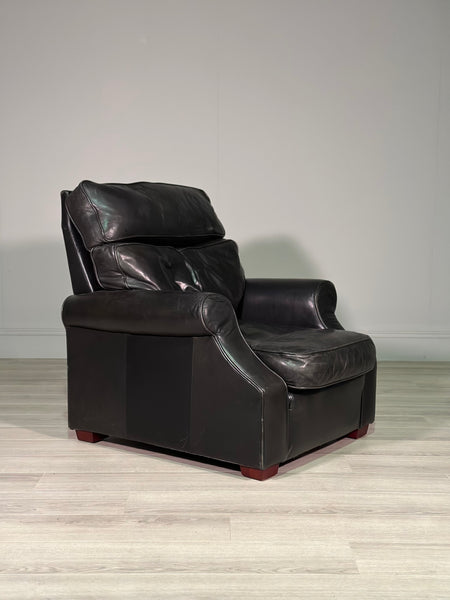 Black Leather Danish Armchair c.1980’s