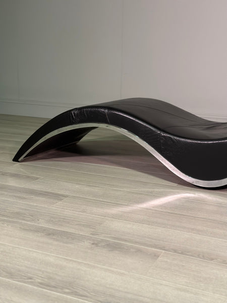 Leather Leonardo Dainelli Sylvester Cattelan Italian Chaise Longue