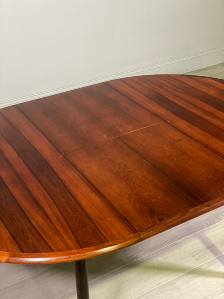 Mid Century Danish Rosewood Extending Dining Table