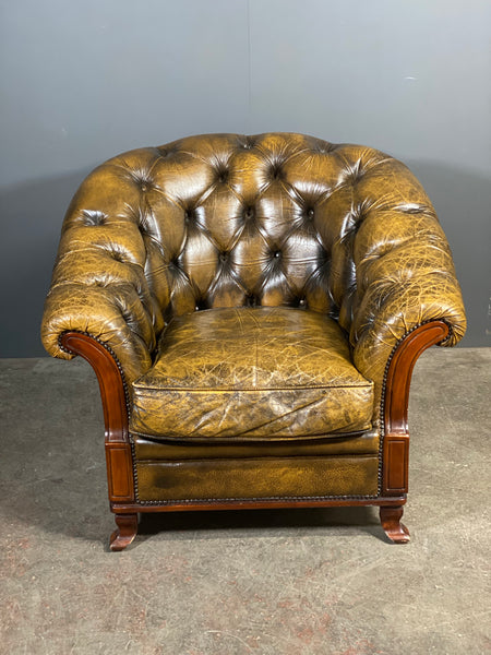 Vintage Leather Chesterfield Armchair