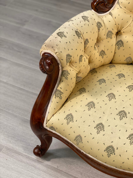 Victorian Style Balloon Back Armchair