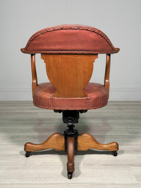 Art Deco Leather Desk Chair