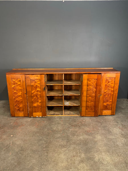 Large Pitch Pine Church Vestry Cupboard c1890