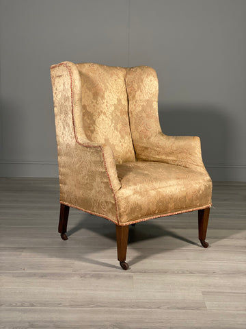 Petite 19th Century Wing Back Armchair In Original condition
