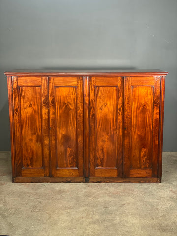 Large Figured Mahogany Georgian Cupboard