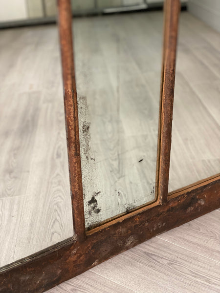 Large Antique Cast Iron Mirror