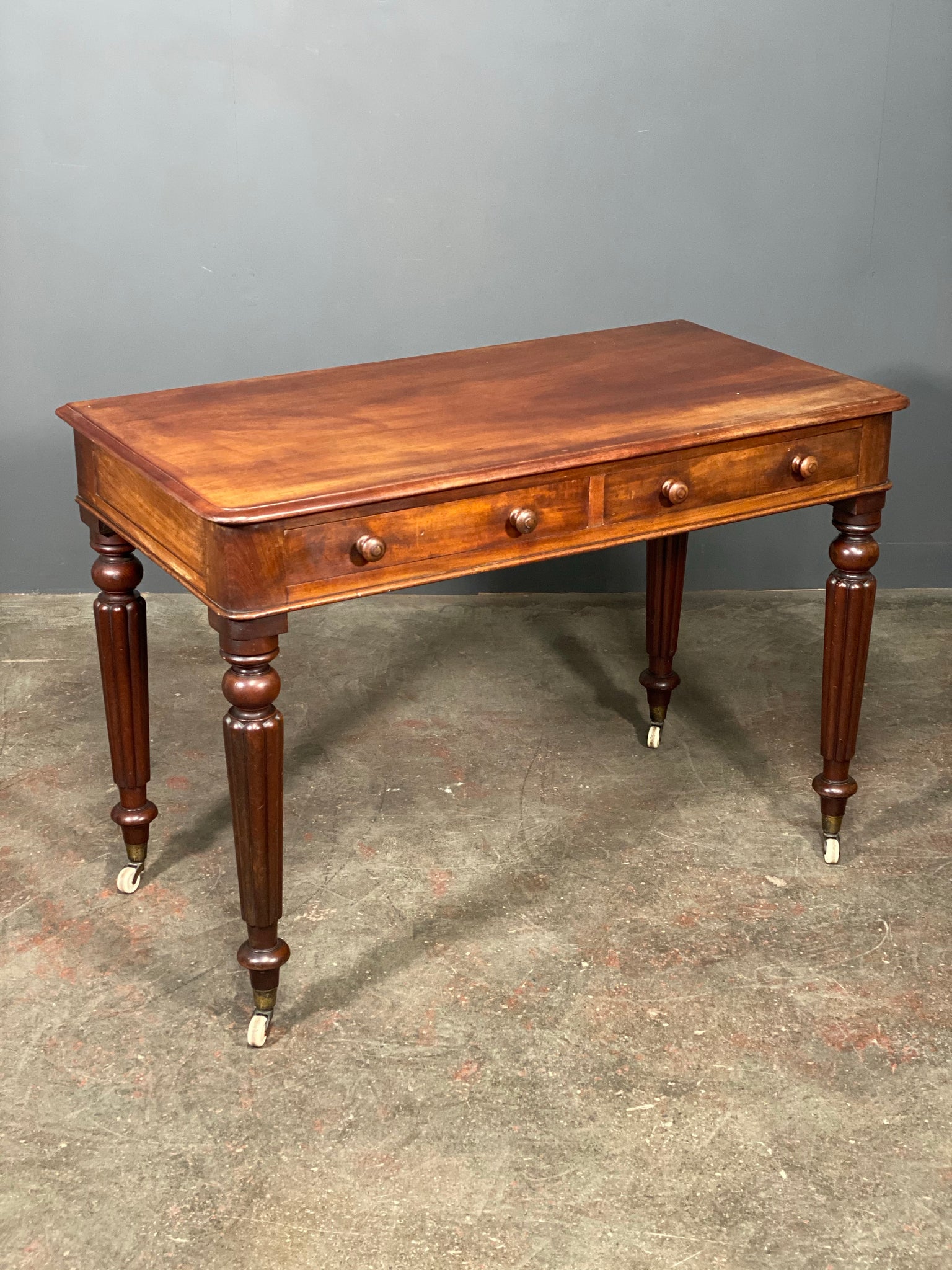Rare Victorian Army And Navy C S L Mahogany Campaign Writing Desk