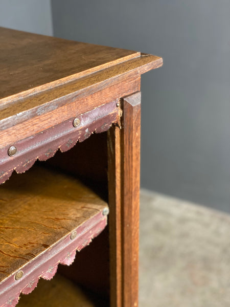 Large Victorian Oak Open Bookcase