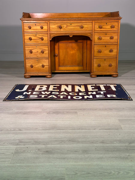 Large Vintage Enamel Newsagent Sign