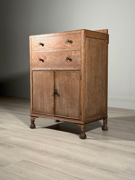 Limed Oak Art Deco Cabinet
