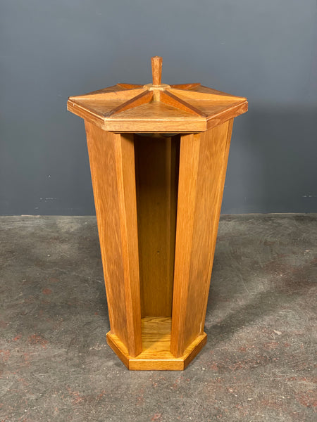 Mid 20th Century Oak Church Baptismal Font