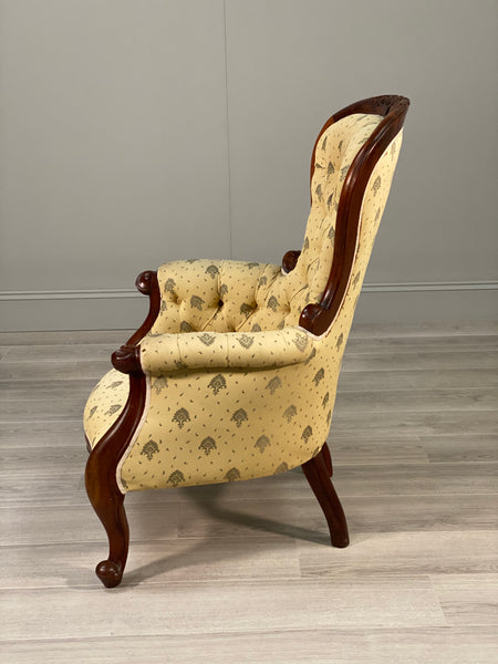 Victorian Style Balloon Back Armchair