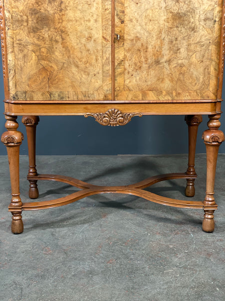 Burr Walnut Cabinet by T Justice & Sons of Dundee