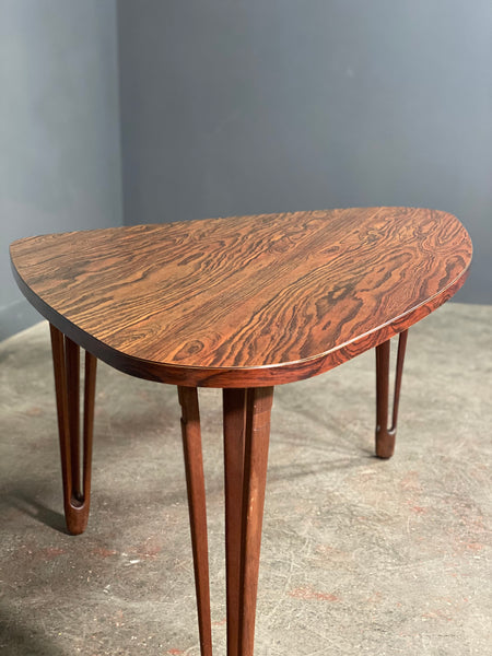 Mid Century Rosewood Veneer Tripod Coffee Table