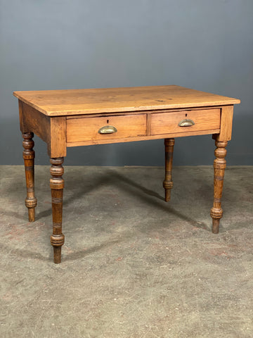 Victorian Pitch Pine Writing Desk