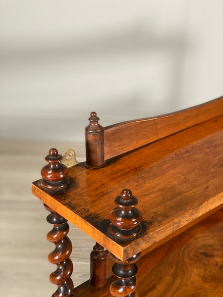 19th Century Burr Walnut Wall Hanging Shelves