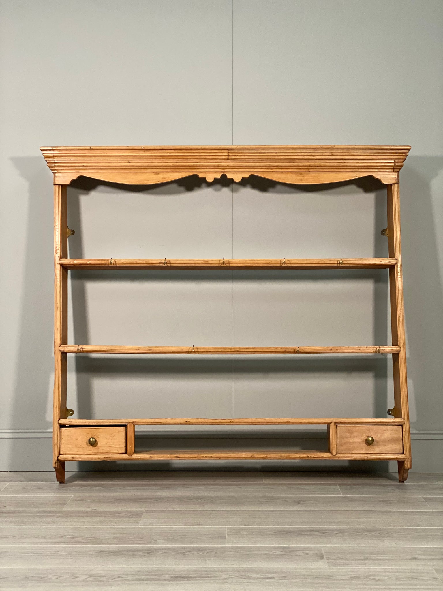 19th Century Pine Kitchen Wall Rack